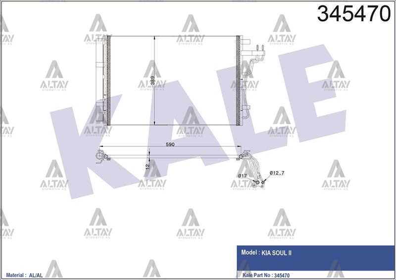 KIA Soul Klima Radyatörü 2014- Radyatör . Gdı OEM 97606-B2000 KIA Soul Klima Radyatörü 2014- Radyatör . Gdı OEM 97606-B2000